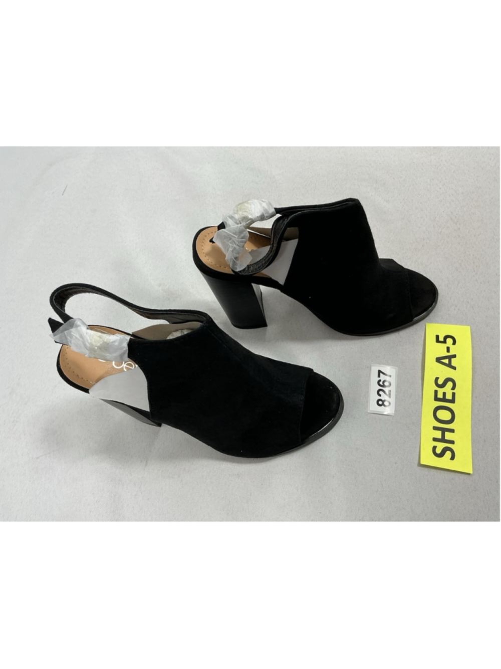 Womans New Betani Julian Peep Toe Slingback Booties Black Size 5.5